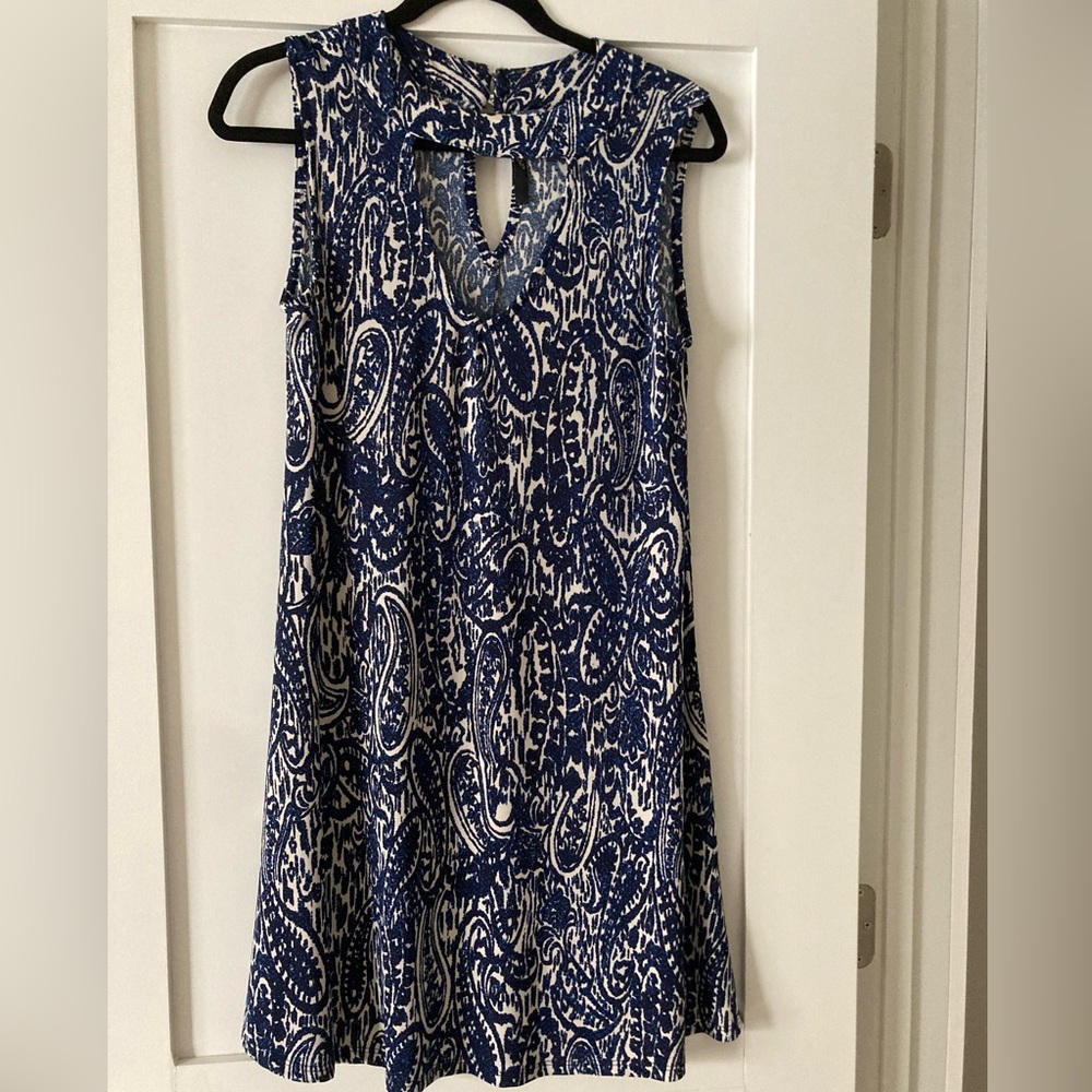 Blue / White print Summer Swing Dress